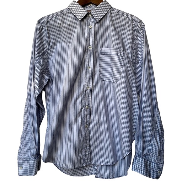 NWT Free People Tie It In A Bow Oversized Striped Button Down Shirt XS - Picture 5 of 13